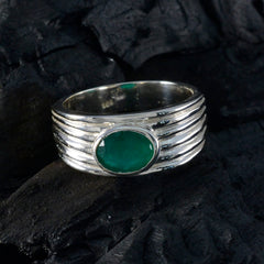 Cecilia propsel Green Solitaire Ring