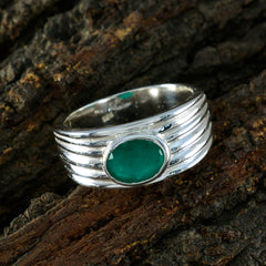 Cecilia propsel Green Solitaire Ring