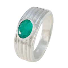 Cecilia propsel Green Solitaire Ring