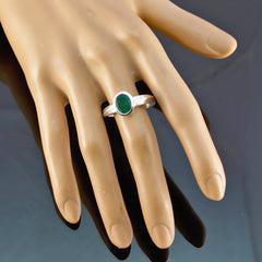 Hannah Cultural Green Solitaire Ring