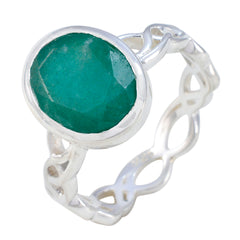 Sofía Rope-Wire Green Solitaire Ring