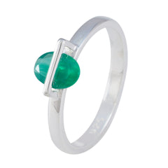 Lakshmi Romantic Green Solitaire Ring