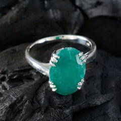 Luisa Contemporary Green Solitaire Ring