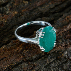 Luisa Contemporary Green Solitaire Ring