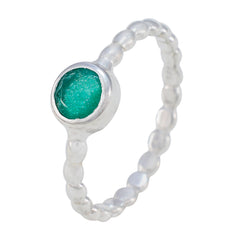 Gabriela Graceful Green Solitaire Ring