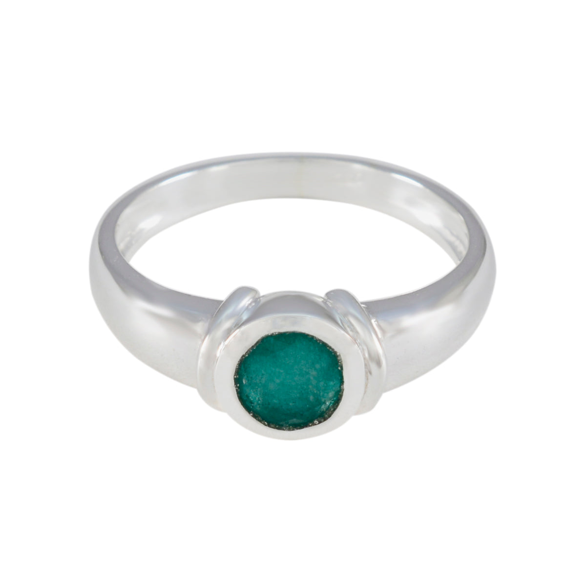 Renata Sophisticated Green Solitaire Ring Indian Emerald Green