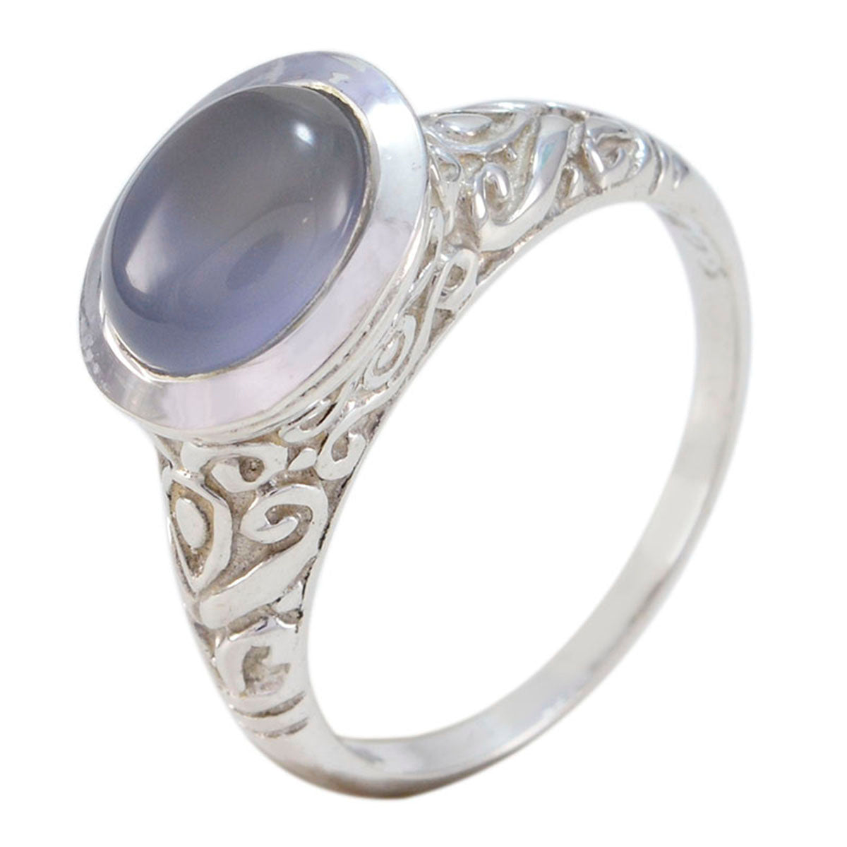 Audrey Art Deco Blue Solitaire Ring Iolite Blue