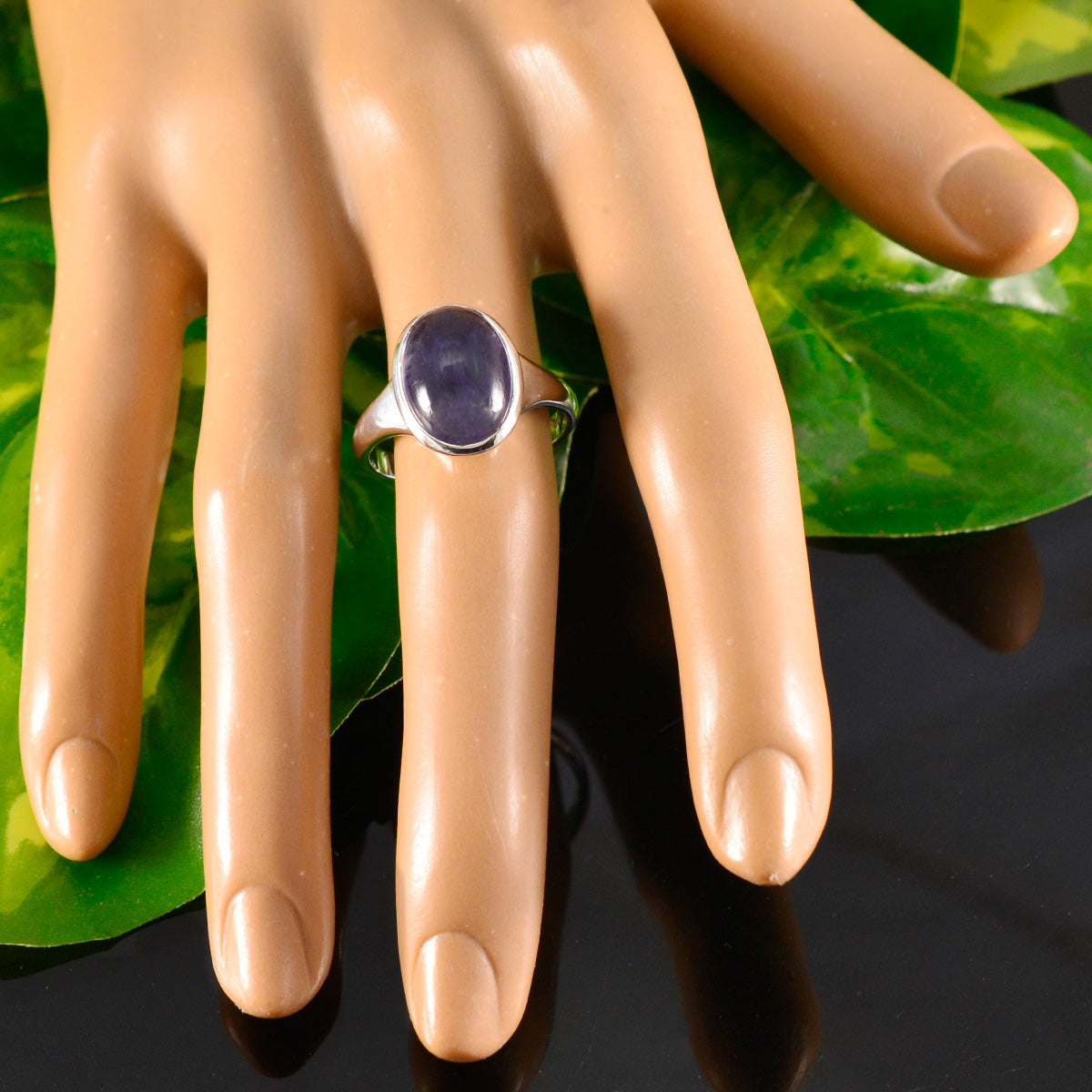 Milagros Ethnic Blue Solitaire Ring