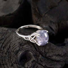 Angel Claddagh Blue Solitaire Ring