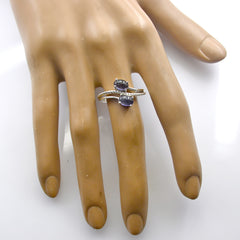Yuna Graceful Blue Toi et Moi Ring