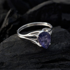 Wen wedding Blue Solitaire Ring