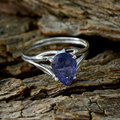Wen wedding Blue Solitaire Ring
