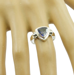 Emma Artisan Blue Solitaire Ring