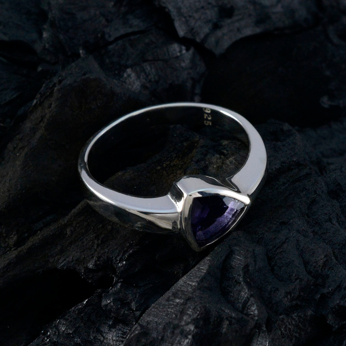 Yasmin Ethnic Blue Solitaire Ring