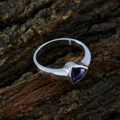 Yasmin Ethnic Blue Solitaire Ring