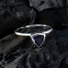 Zoe Artisan Blue Solitaire Ring