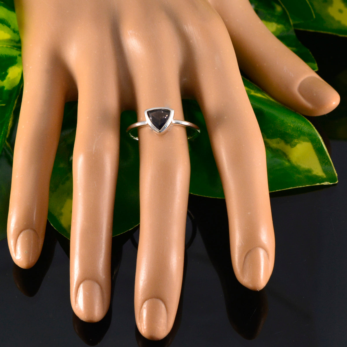 zazlle Geometric Blue Solitaire Ring