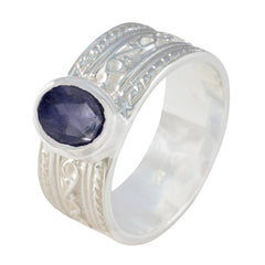Liyana Art Deco Blue Solitaire Ring