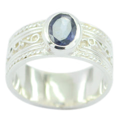 Liyana Art Deco Blue Solitaire Ring
