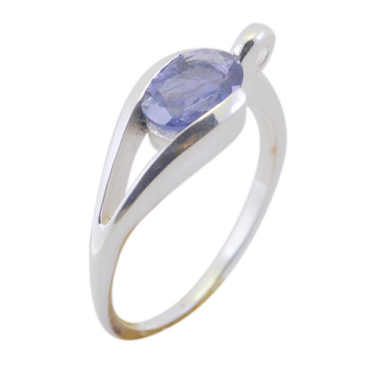 Meera Contemporary Blue Solitaire Ring