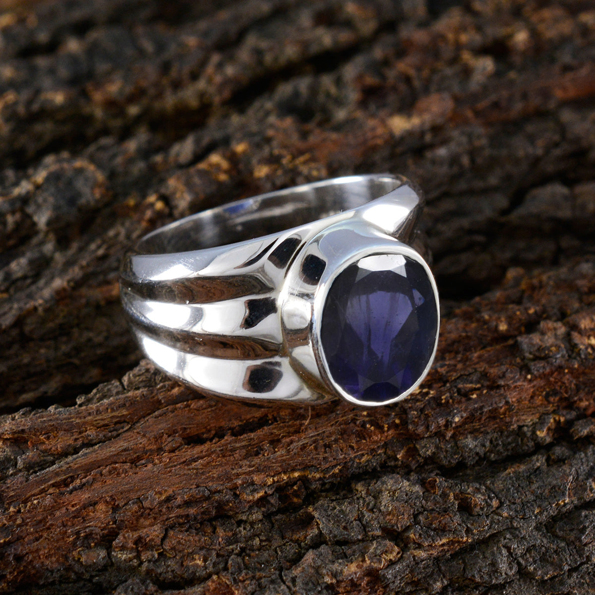 Genesis Armor Blue Solitaire Ring