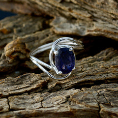 Yuna Sophisticated Blue Solitaire Ring