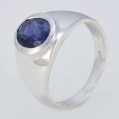 Agustina Artisan Blue Solitaire Ring