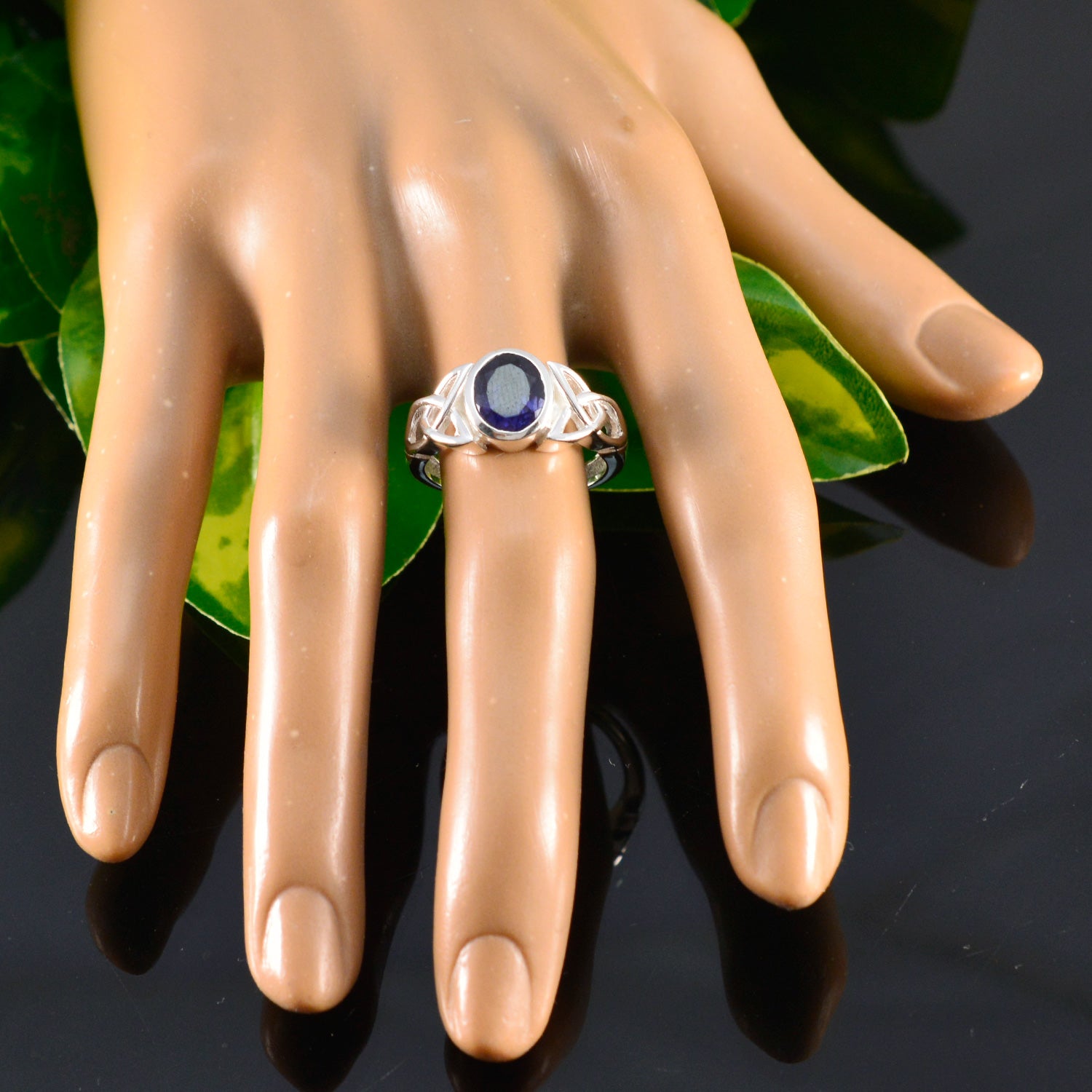 Kennedy Traditional Blue Solitaire Ring