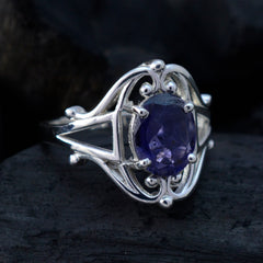 Mathilde Boho Blue Solitaire Ring
