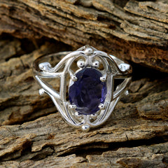 Mathilde Boho Blue Solitaire Ring