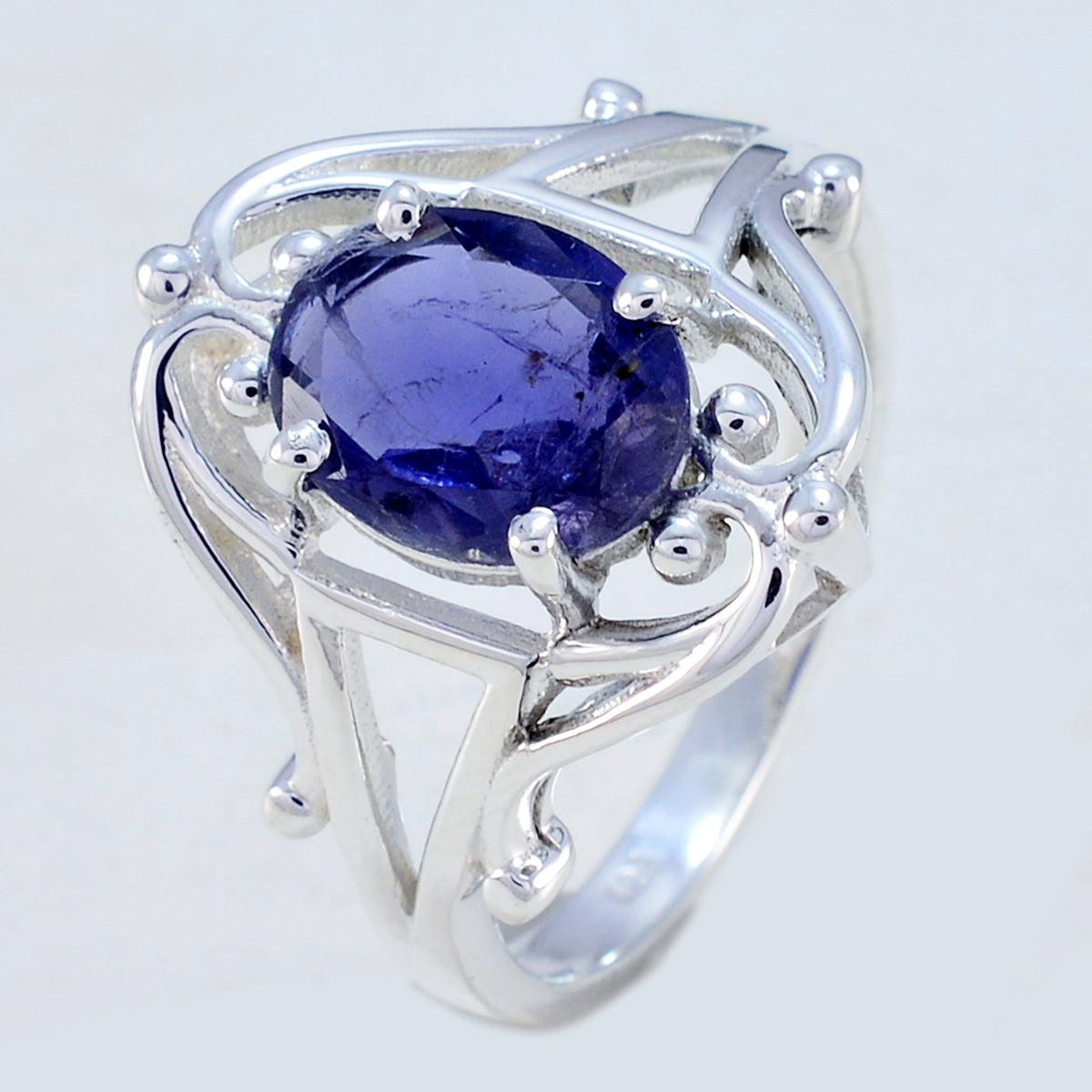 Mathilde Boho Blue Solitaire Ring