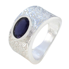 Amanda Art Deco Blue Solitaire Ring