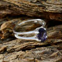 Fernanda Traditional Blue Solitaire Ring