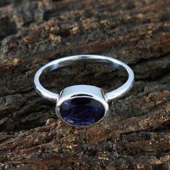 Priya Abstract Blue Solitaire Ring
