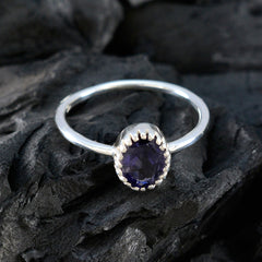 Yasmine Sophisticated Blue Solitaire Ring