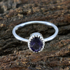 Yasmine Sophisticated Blue Solitaire Ring