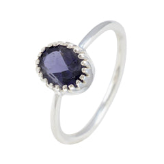 Yasmine Sophisticated Blue Solitaire Ring