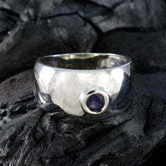 Sofía Abstract Blue Solitaire Ring