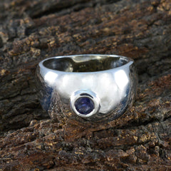 Sofía Abstract Blue Solitaire Ring