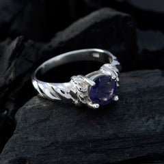 Riya Contemporary Blue Solitaire Ring