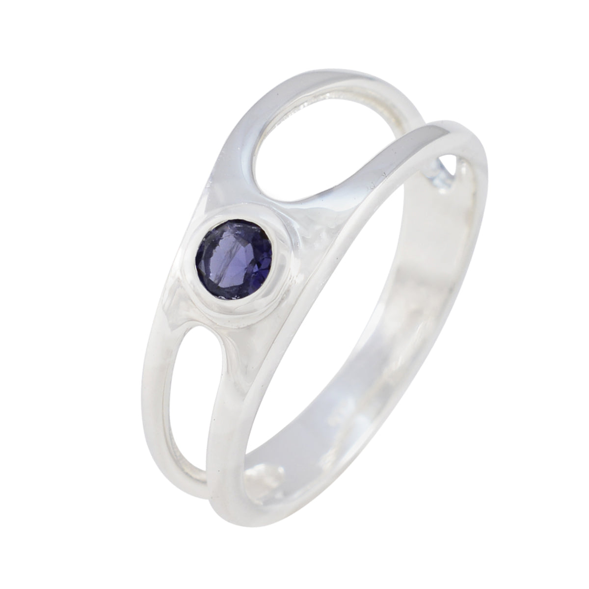 Dewi Feminine Blue Solitaire Ring