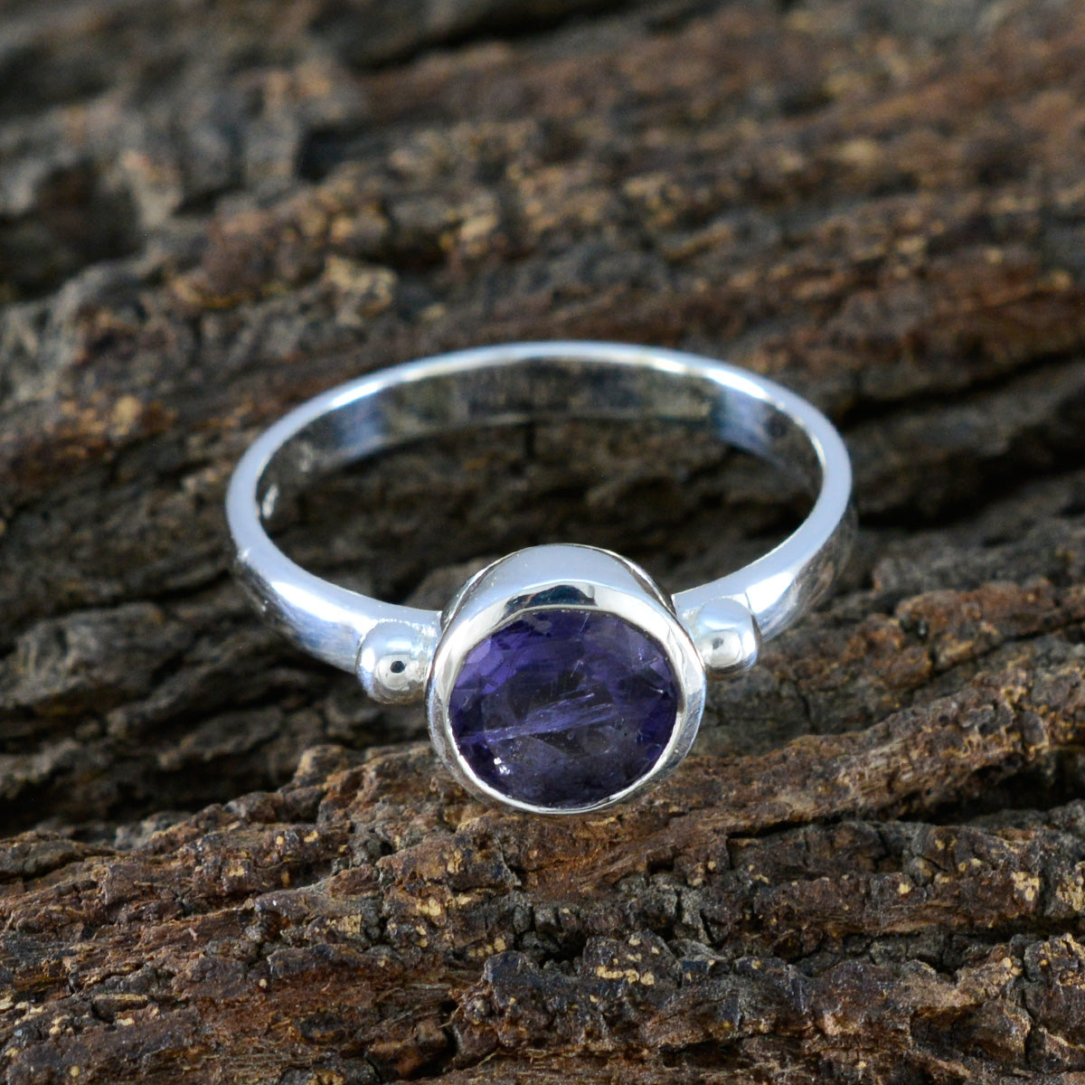Eleanor Sophisticated Blue Solitaire Ring