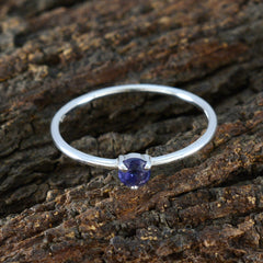 Natcha Luxurious Blue Solitaire Ring