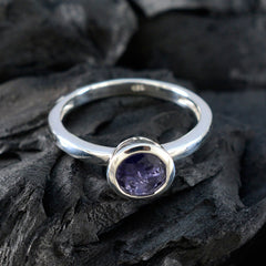Aisha Contemporary Blue Solitaire Ring