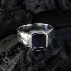 Constanza Modern Blue Solitaire Ring