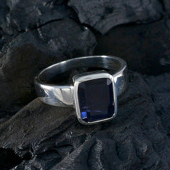 Skylar Feminine Blue Solitaire Ring