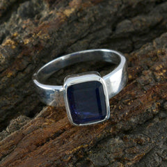 Skylar Feminine Blue Solitaire Ring