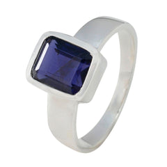 Skylar Feminine Blue Solitaire Ring