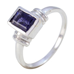 Aisha Fairytale Blue Solitaire Ring Iolite Blue