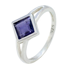 Chen Glamorous Blue Solitaire Ring